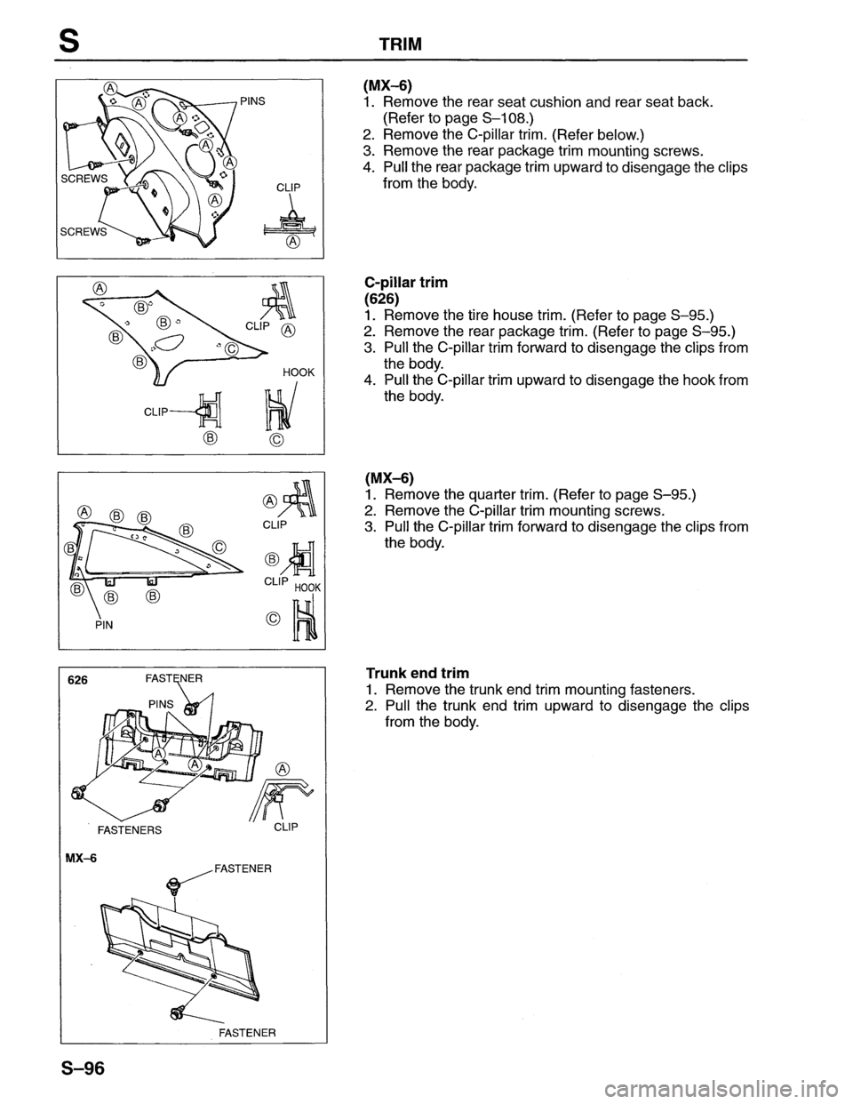 MAZDA MX-6 1996 Workshop Manual MAZDA MX-6 1996 Workshop Manual