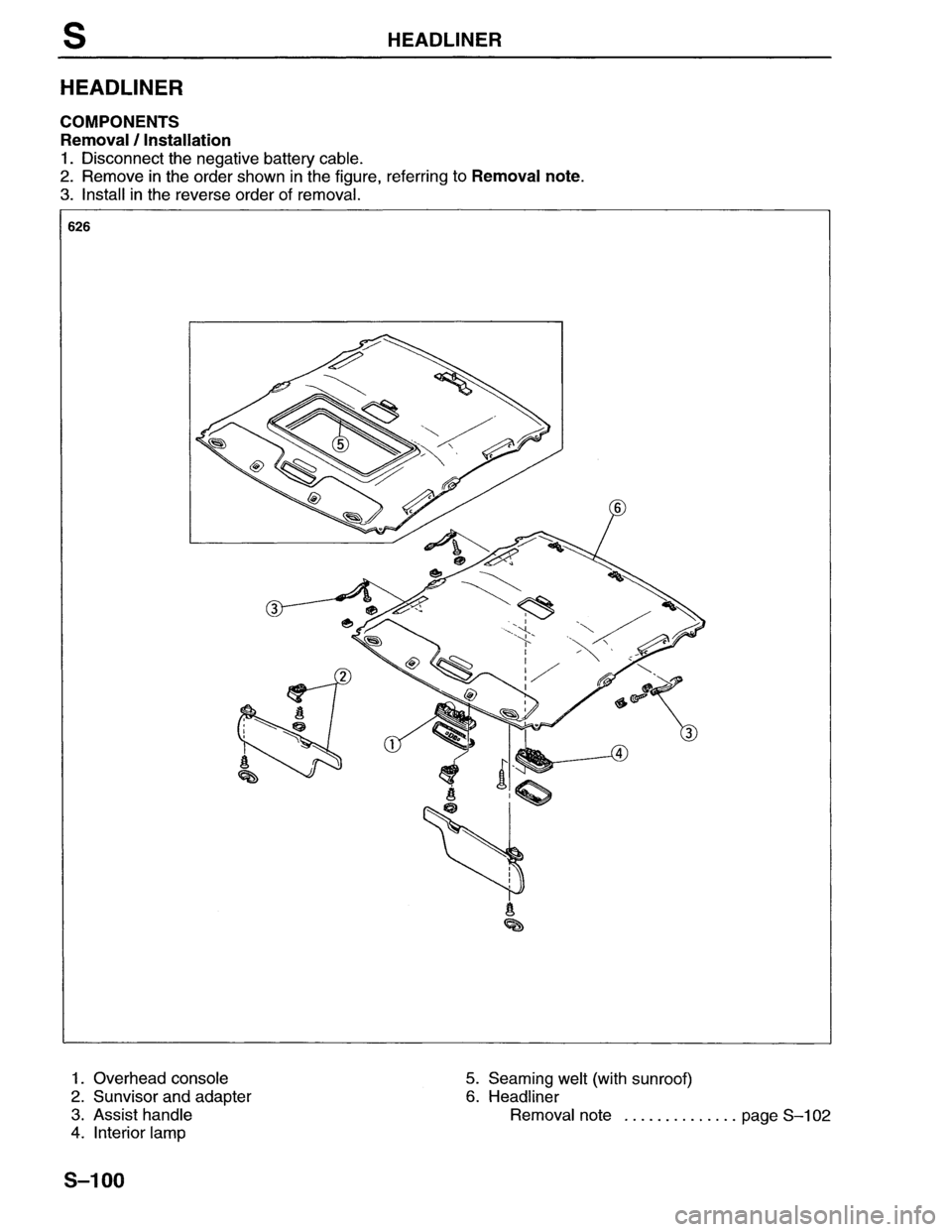 MAZDA MX-6 1996 Workshop Manual MAZDA MX-6 1996 Workshop Manual