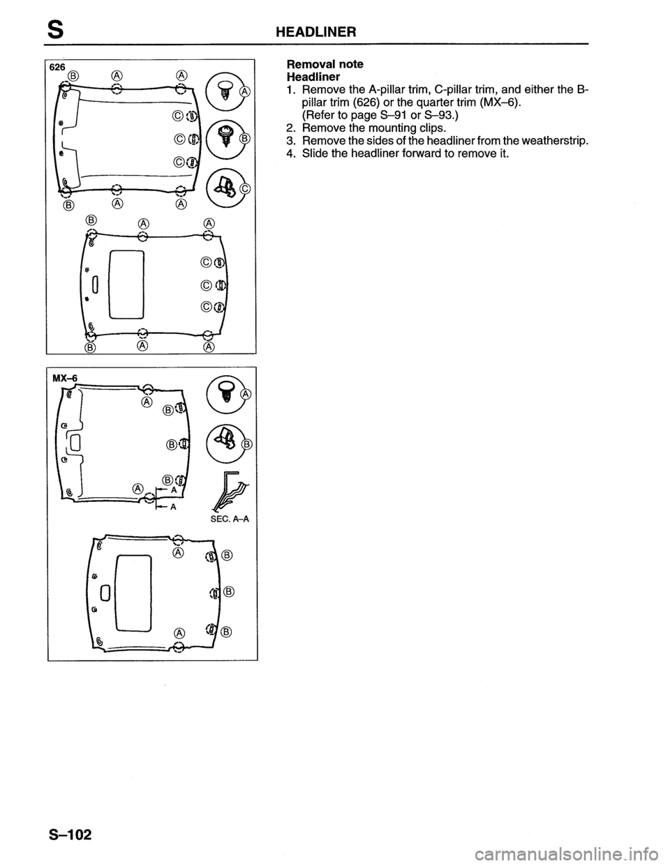 MAZDA MX-6 1996 Workshop Manual MAZDA MX-6 1996 Workshop Manual