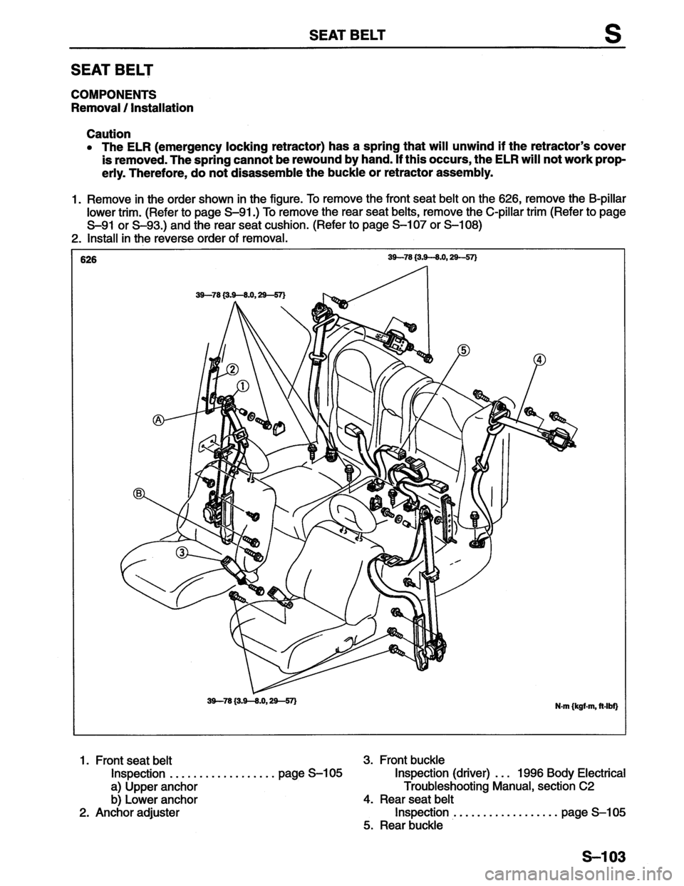 MAZDA MX-6 1996 Workshop Manual MAZDA MX-6 1996 Workshop Manual