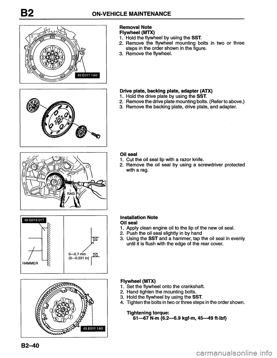 MAZDA MX-6 1996 Workshop Manual MAZDA MX-6 1996 Workshop Manual