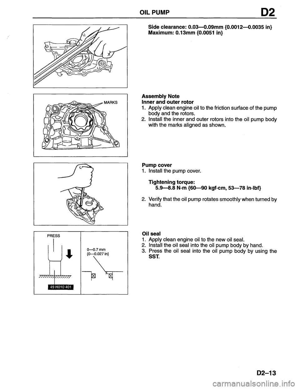 MAZDA MX-6 1996 Workshop Manual MAZDA MX-6 1996 Workshop Manual