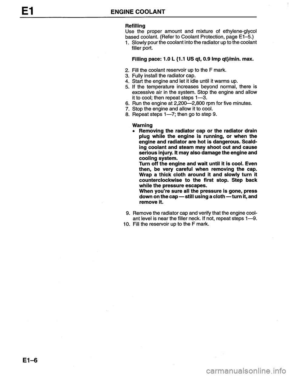 MAZDA MX-6 1996 Workshop Manual MAZDA MX-6 1996 Workshop Manual