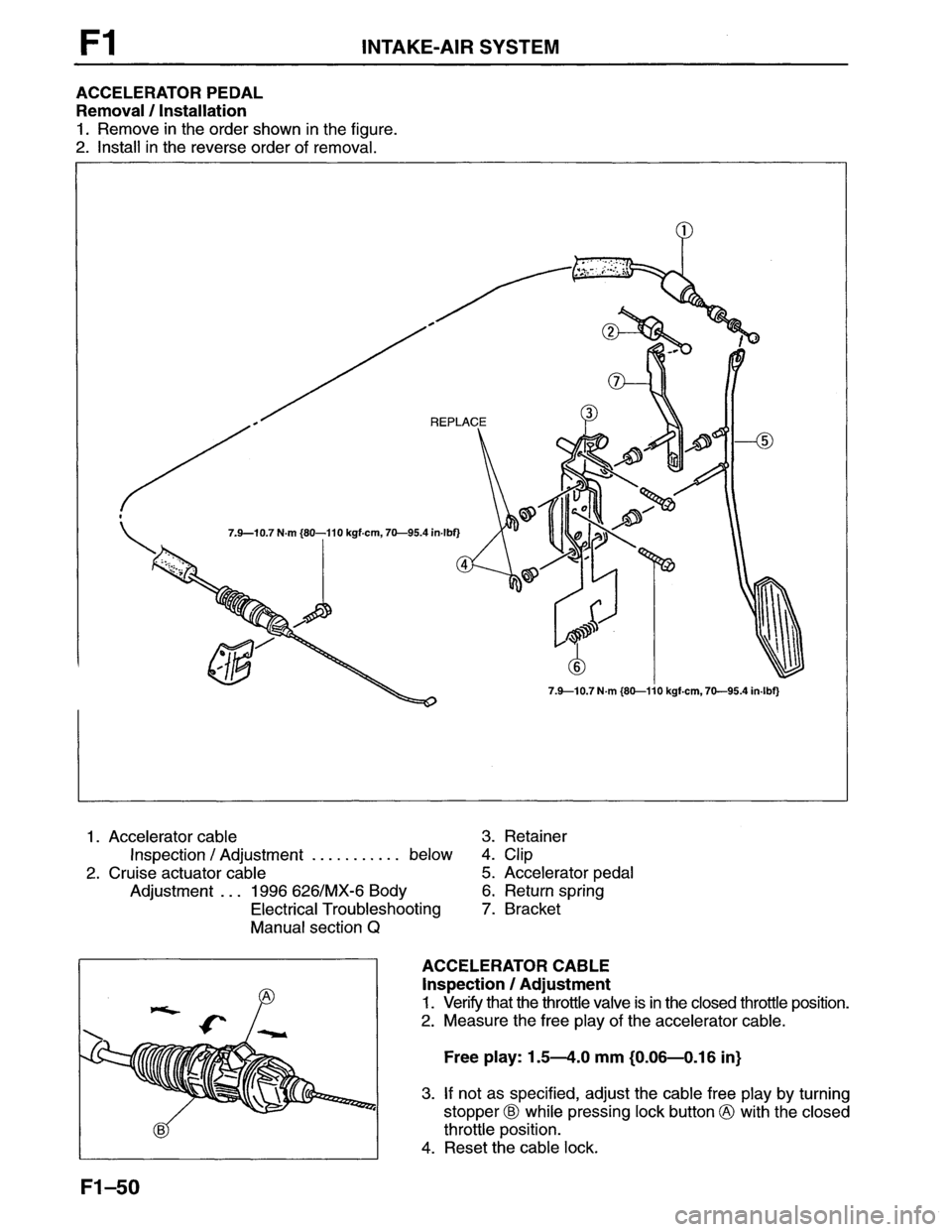 MAZDA MX-6 1996 Workshop Manual MAZDA MX-6 1996 Workshop Manual