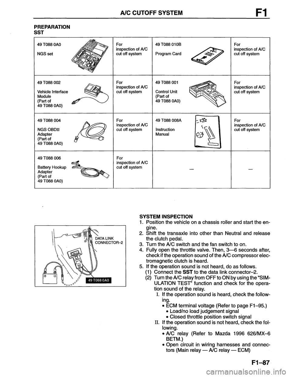 MAZDA MX-6 1996 Workshop Manual MAZDA MX-6 1996 Workshop Manual