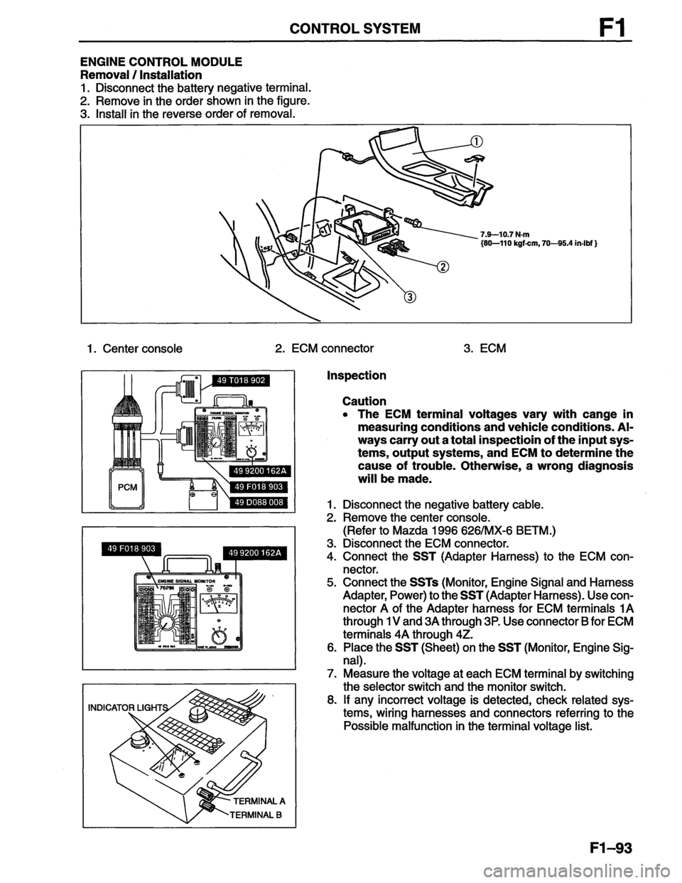 MAZDA MX-6 1996 Workshop Manual MAZDA MX-6 1996 Workshop Manual