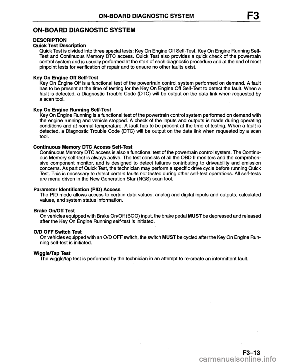 MAZDA MX-6 1996 Workshop Manual MAZDA MX-6 1996 Workshop Manual