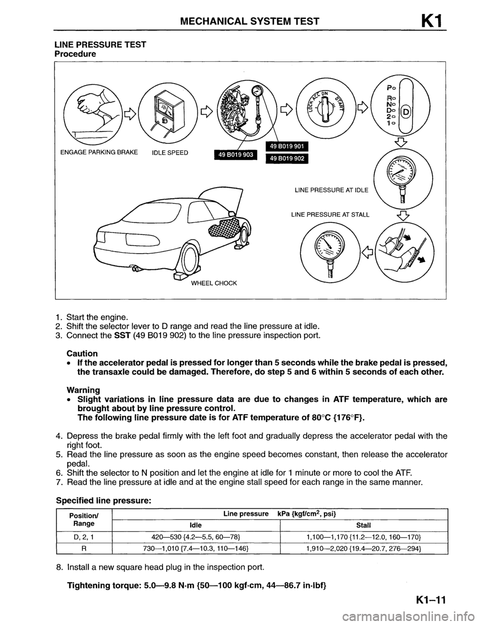 MAZDA MX-6 1996 Workshop Manual MAZDA MX-6 1996 Workshop Manual