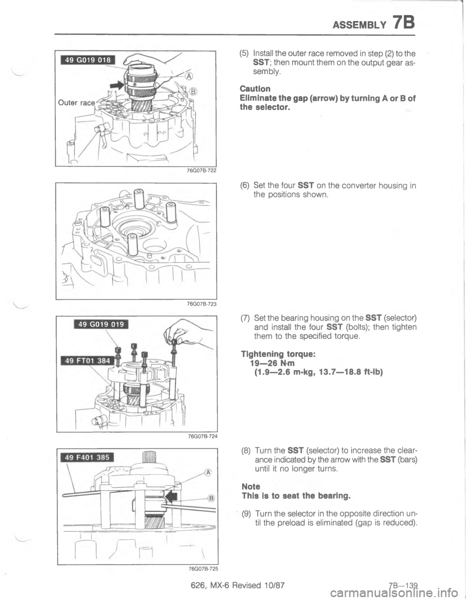MAZDA MX-6 1988  Workshop Manual 7758.67G
 /2
1K
	

 
\)	
21


212
12

0
D-

212	
12

	
0
2

<;<$G
 