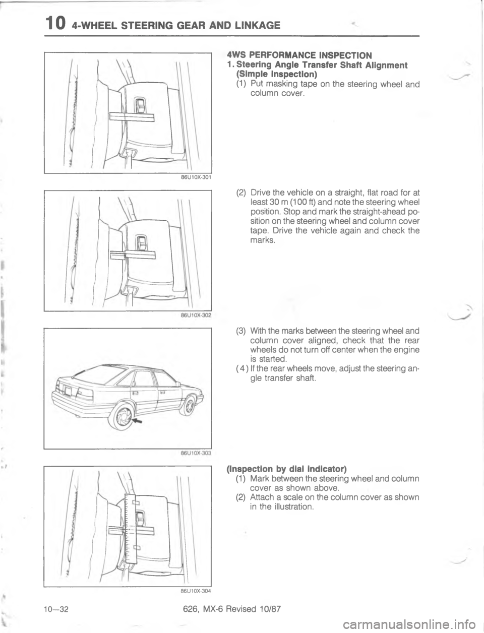 MAZDA MX-6 1988  Workshop Manual 	*G6
/
4
2

2


	


2



2

4
2

2
 << 