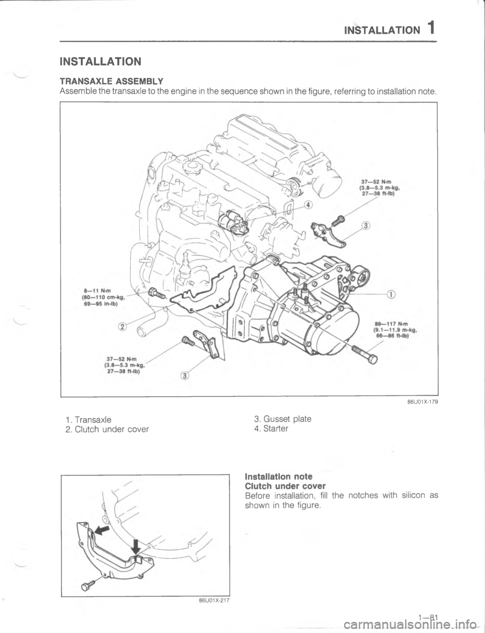 MAZDA MX-6 1988 Owners Manual )7#..#/)	\)

	


;


8
	 