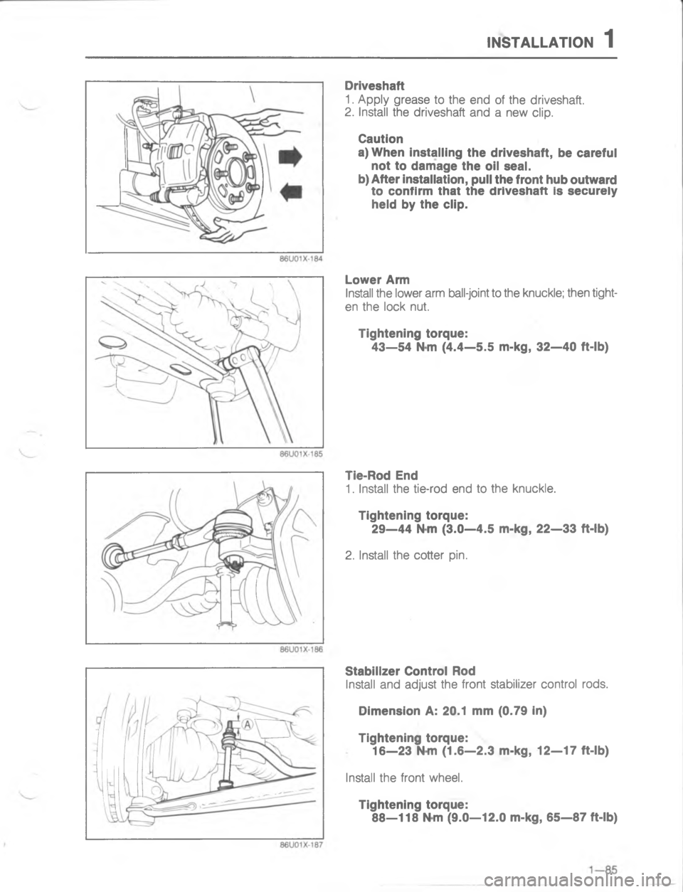 MAZDA MX-6 1988 Owners Manual )7#..#/)	

;



1

+
0



6



;
;




/


@ 
