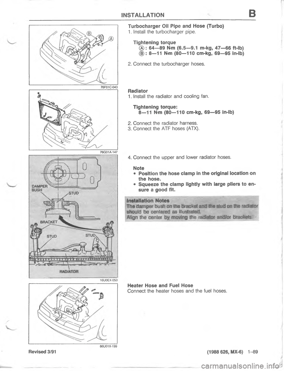 MAZDA MX-6 1988 Owners Manual )7#..#/)8,1#+." !  "  *" 4,15


O
4W
;



@
;
H
G

U

U
*
#
	

"
\( 


4
"\(4	 