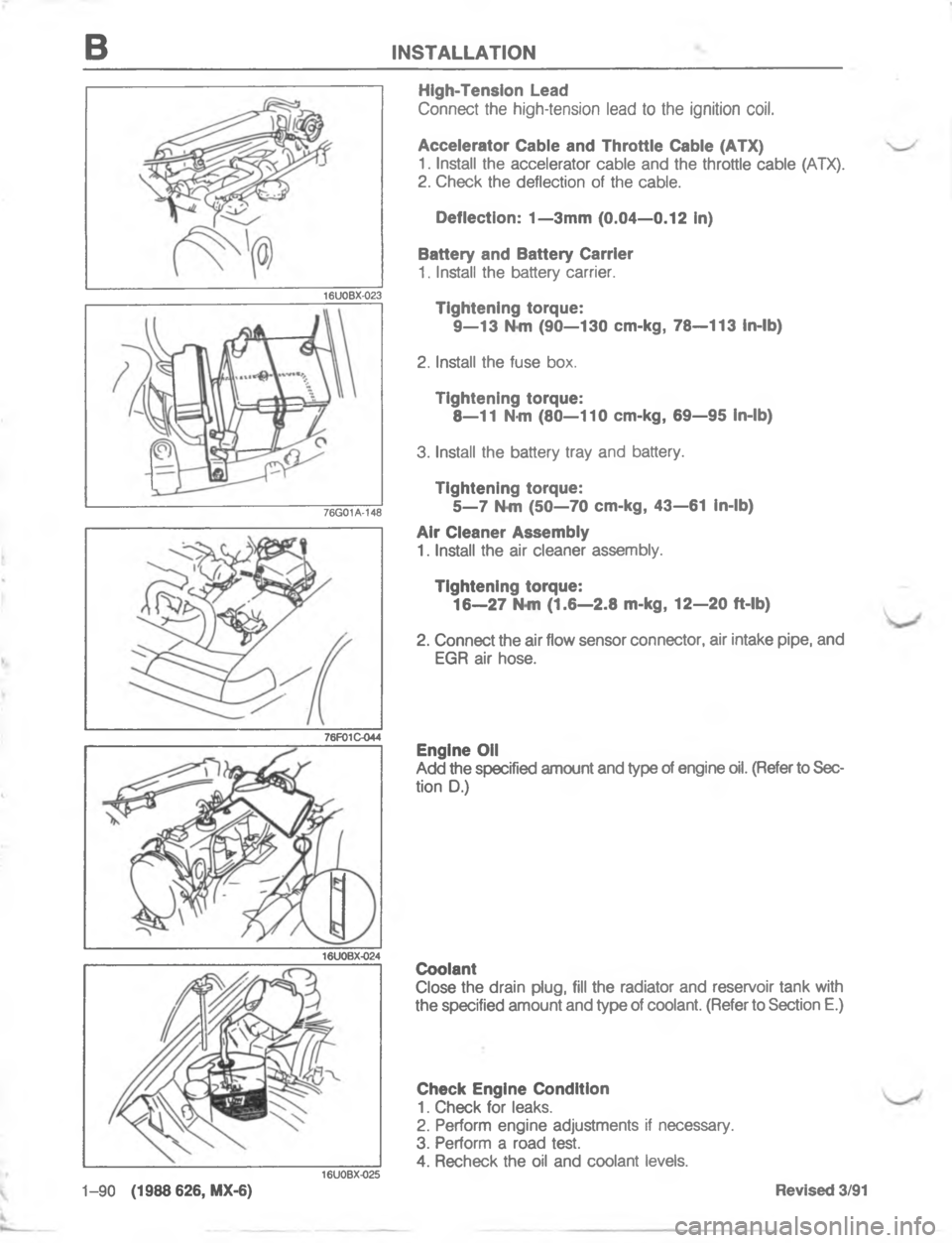 MAZDA MX-6 1988 Owners Manual /)7#..#/)"(*"2?;/ <:=8>=;C	*4
"
D
\(
	

;

:


;
;

@
H

7
	


/
;
5




\(



;
H
G 