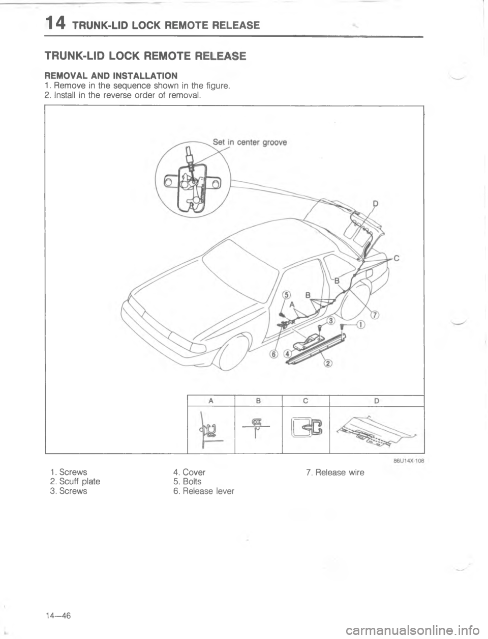 MAZDA MX-6 1988  Workshop Manual G##4:
A	0

;

;
H 
