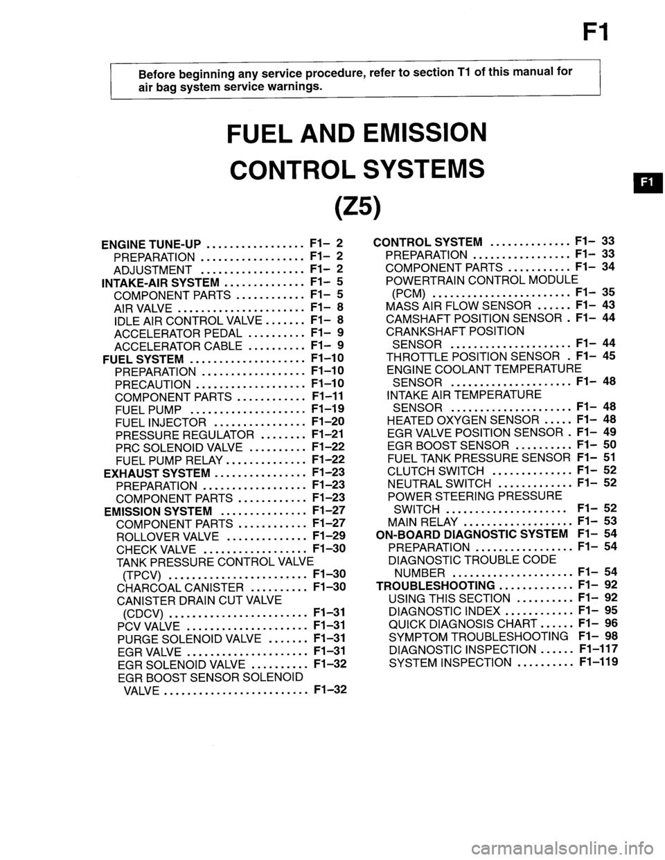 MAZDA PROTEGE 1996 Workshop Manual MAZDA PROTEGE 1996 Workshop Manual