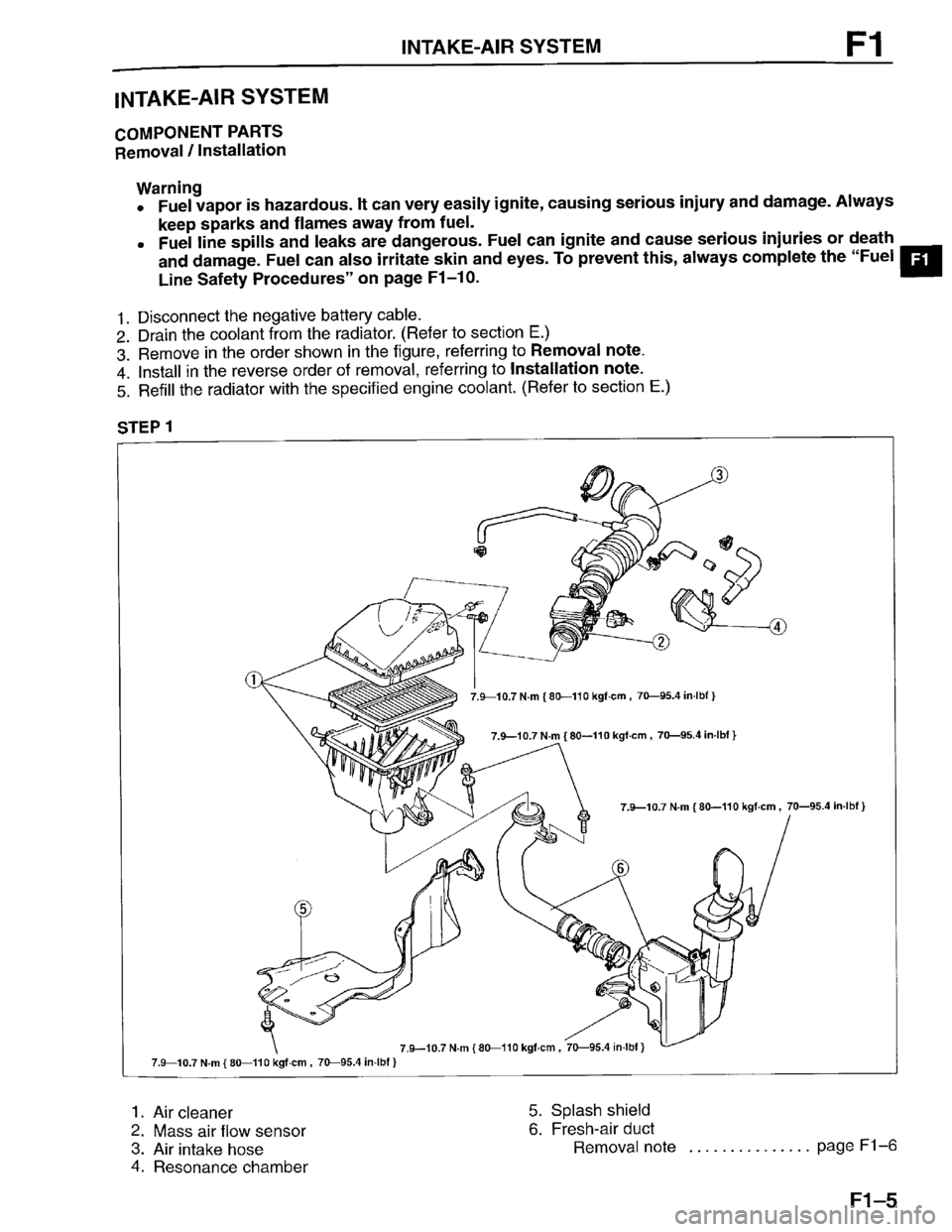 MAZDA PROTEGE 1996 Workshop Manual MAZDA PROTEGE 1996 Workshop Manual