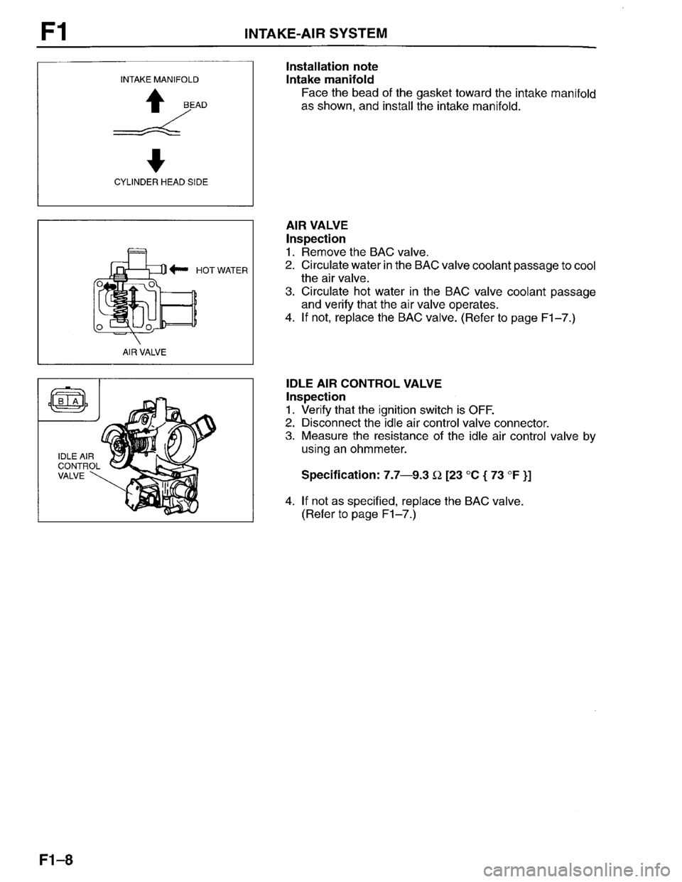 MAZDA PROTEGE 1996 Workshop Manual MAZDA PROTEGE 1996 Workshop Manual