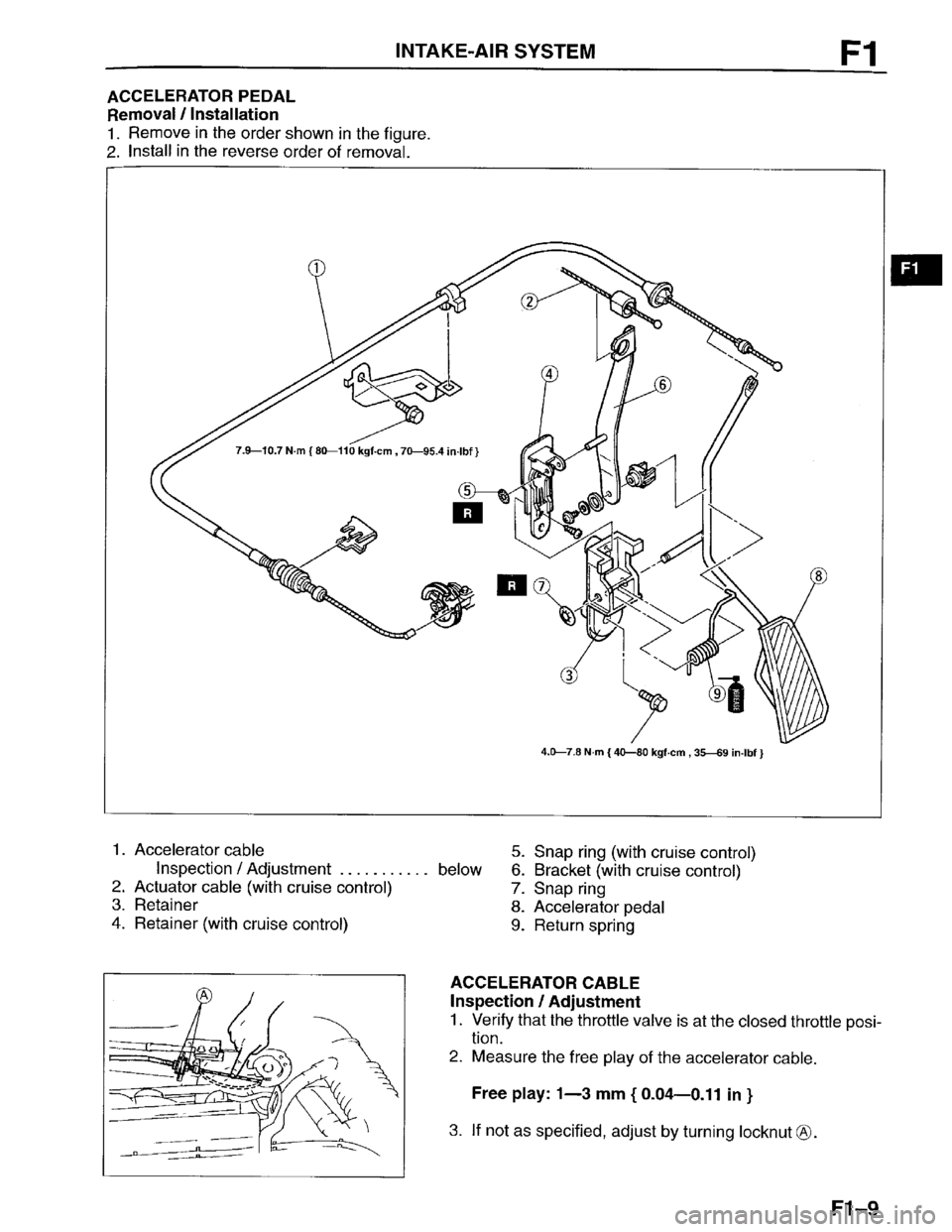 MAZDA PROTEGE 1996 Workshop Manual MAZDA PROTEGE 1996 Workshop Manual