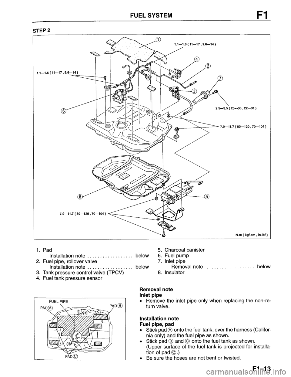 MAZDA PROTEGE 1996 Workshop Manual MAZDA PROTEGE 1996 Workshop Manual