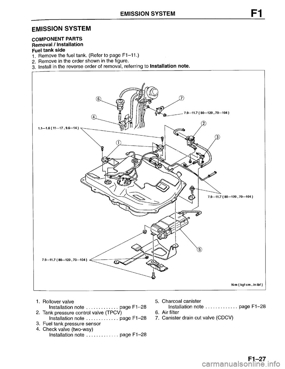 MAZDA PROTEGE 1996 Workshop Manual MAZDA PROTEGE 1996 Workshop Manual