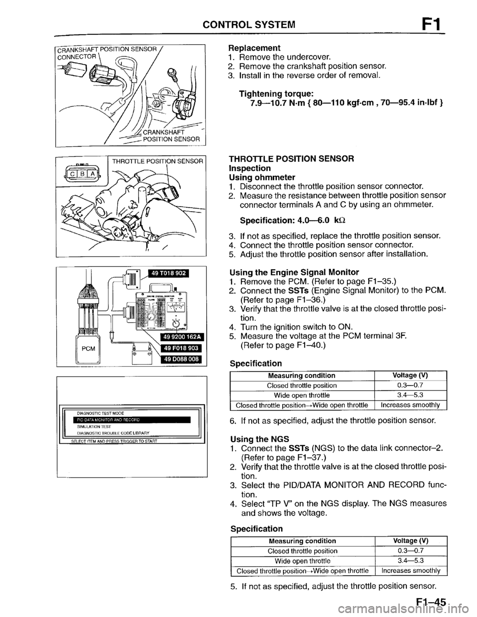 MAZDA PROTEGE 1996 Workshop Manual MAZDA PROTEGE 1996 Workshop Manual