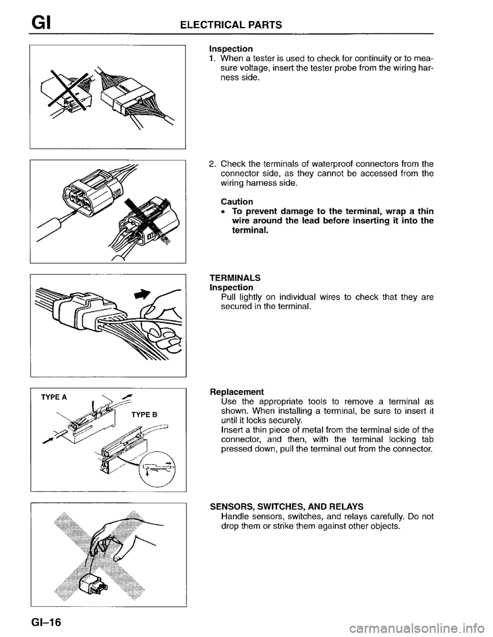MAZDA PROTEGE 1996 User Guide MAZDA PROTEGE 1996 User Guide