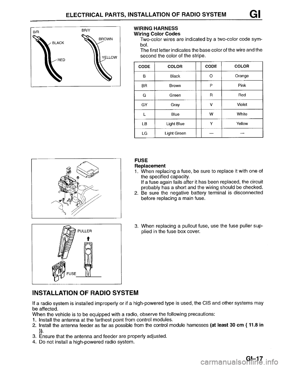 MAZDA PROTEGE 1996 Owners Manual MAZDA PROTEGE 1996 Owners Manual
