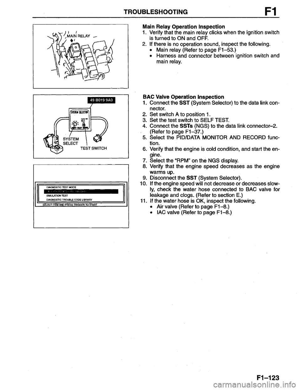 MAZDA PROTEGE 1996 Workshop Manual MAZDA PROTEGE 1996 Workshop Manual