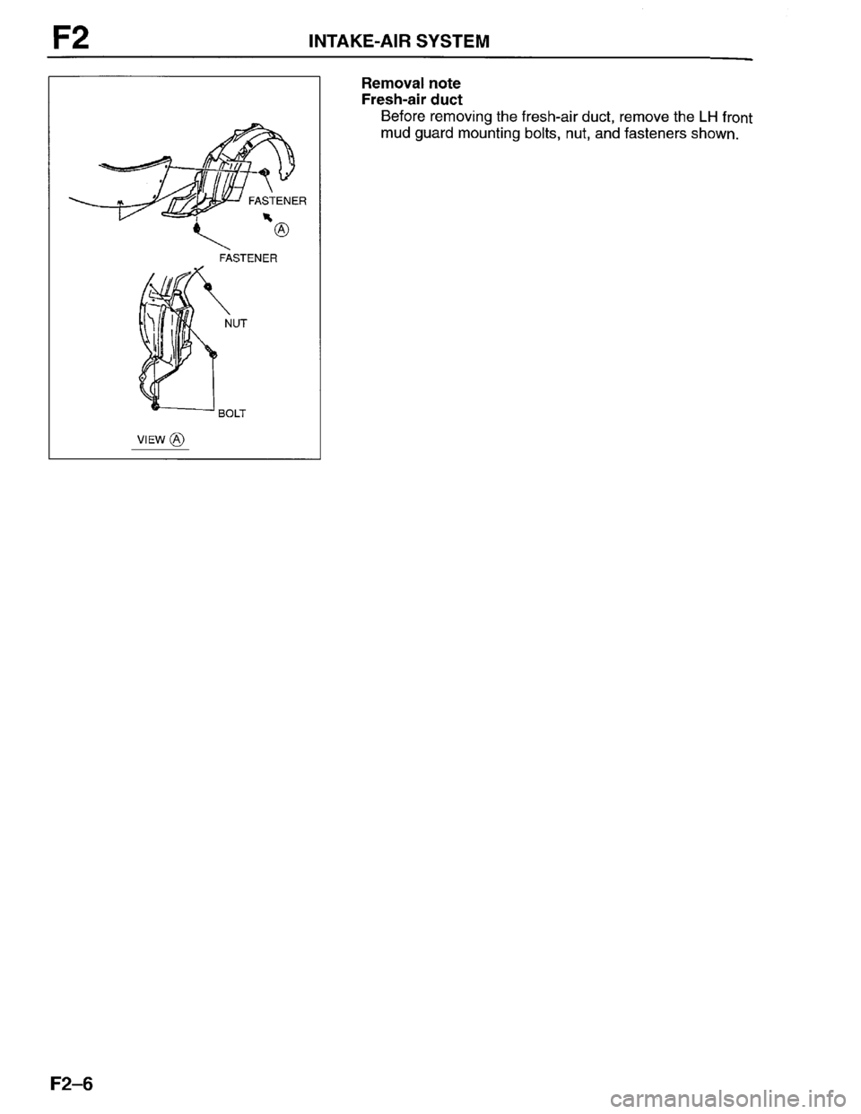 MAZDA PROTEGE 1996 Workshop Manual MAZDA PROTEGE 1996 Workshop Manual