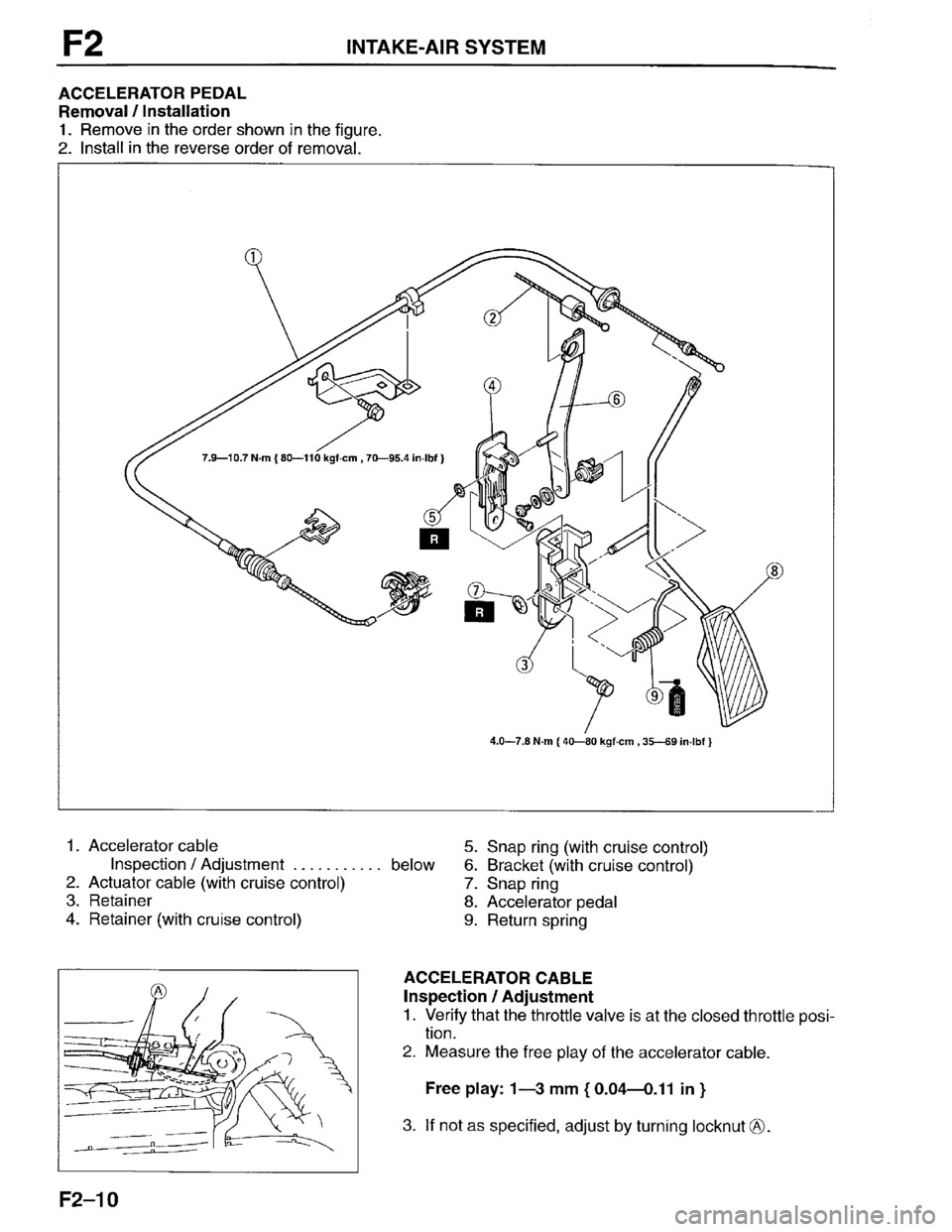 MAZDA PROTEGE 1996 Workshop Manual MAZDA PROTEGE 1996 Workshop Manual