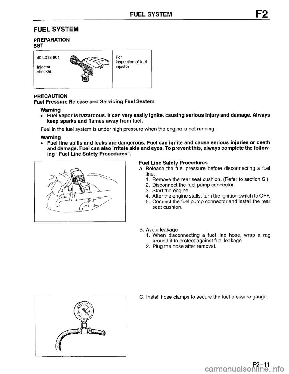 MAZDA PROTEGE 1996 Workshop Manual MAZDA PROTEGE 1996 Workshop Manual