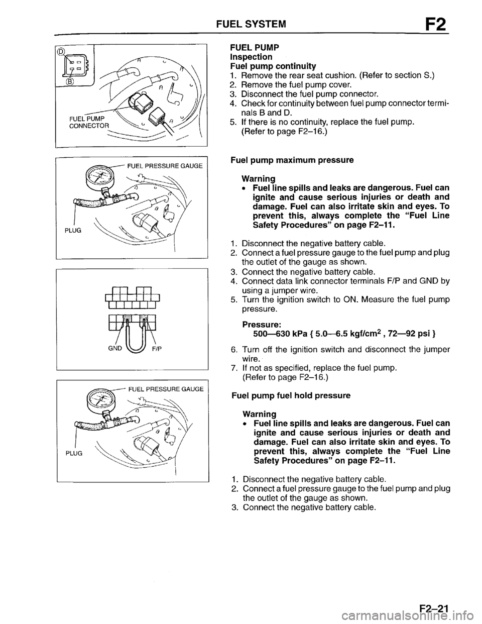 MAZDA PROTEGE 1996 Workshop Manual MAZDA PROTEGE 1996 Workshop Manual
