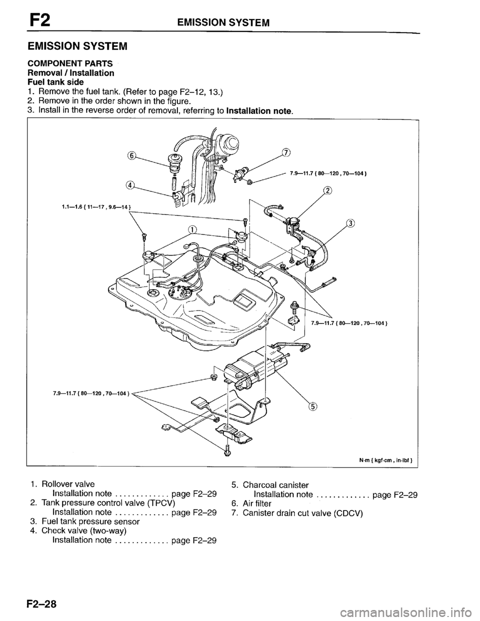 MAZDA PROTEGE 1996 Workshop Manual MAZDA PROTEGE 1996 Workshop Manual