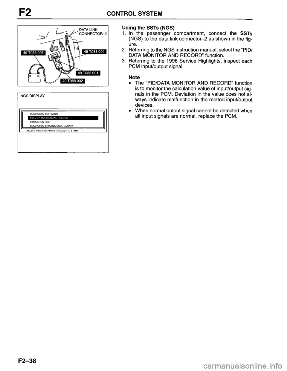 MAZDA PROTEGE 1996 Workshop Manual MAZDA PROTEGE 1996 Workshop Manual