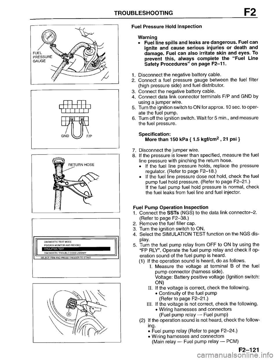 MAZDA PROTEGE 1996 Workshop Manual MAZDA PROTEGE 1996 Workshop Manual