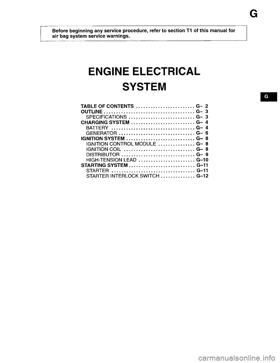 MAZDA PROTEGE 1996 Workshop Manual MAZDA PROTEGE 1996 Workshop Manual