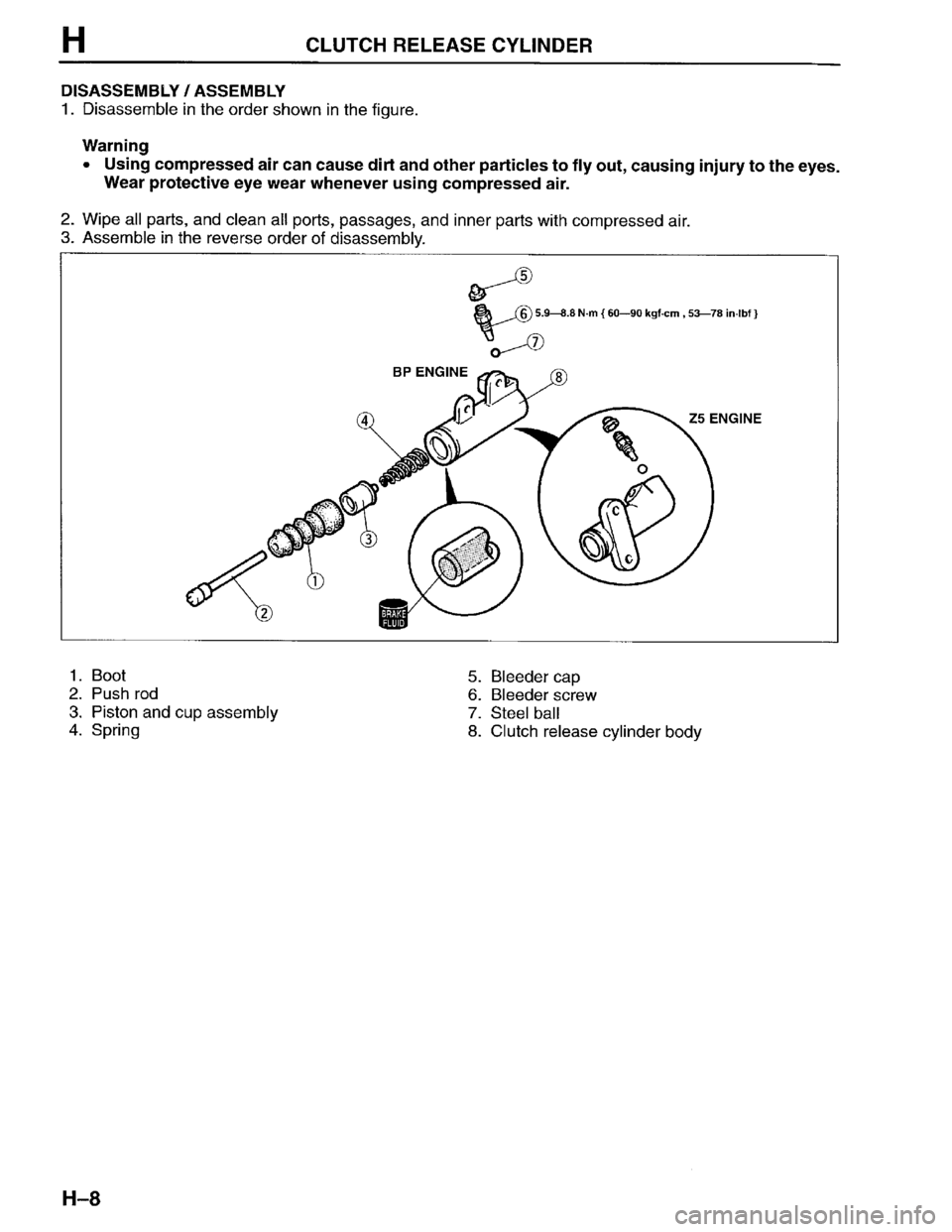 MAZDA PROTEGE 1996 Workshop Manual MAZDA PROTEGE 1996 Workshop Manual