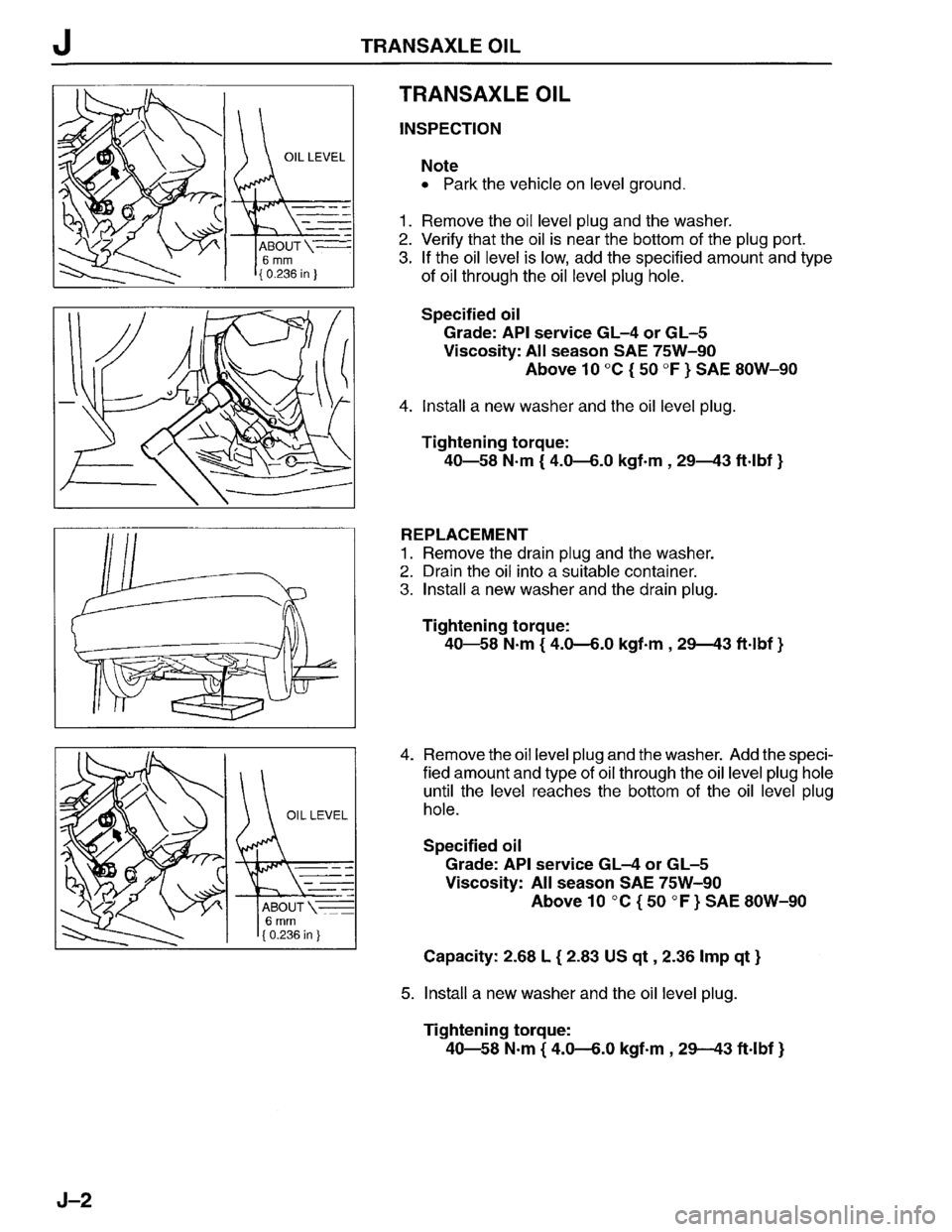 MAZDA PROTEGE 1996 Workshop Manual MAZDA PROTEGE 1996 Workshop Manual