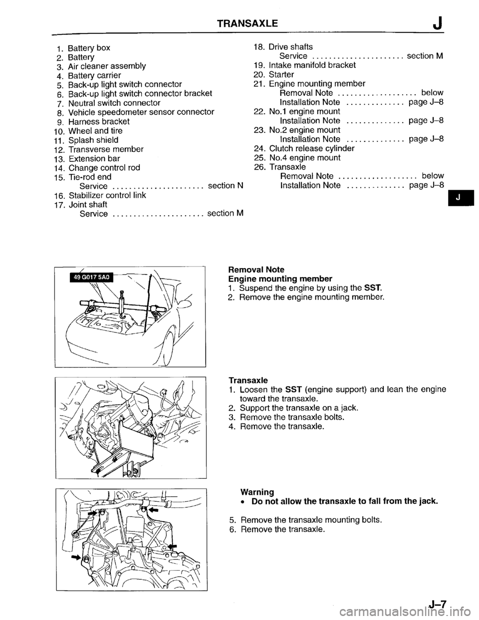 MAZDA PROTEGE 1996 Workshop Manual MAZDA PROTEGE 1996 Workshop Manual