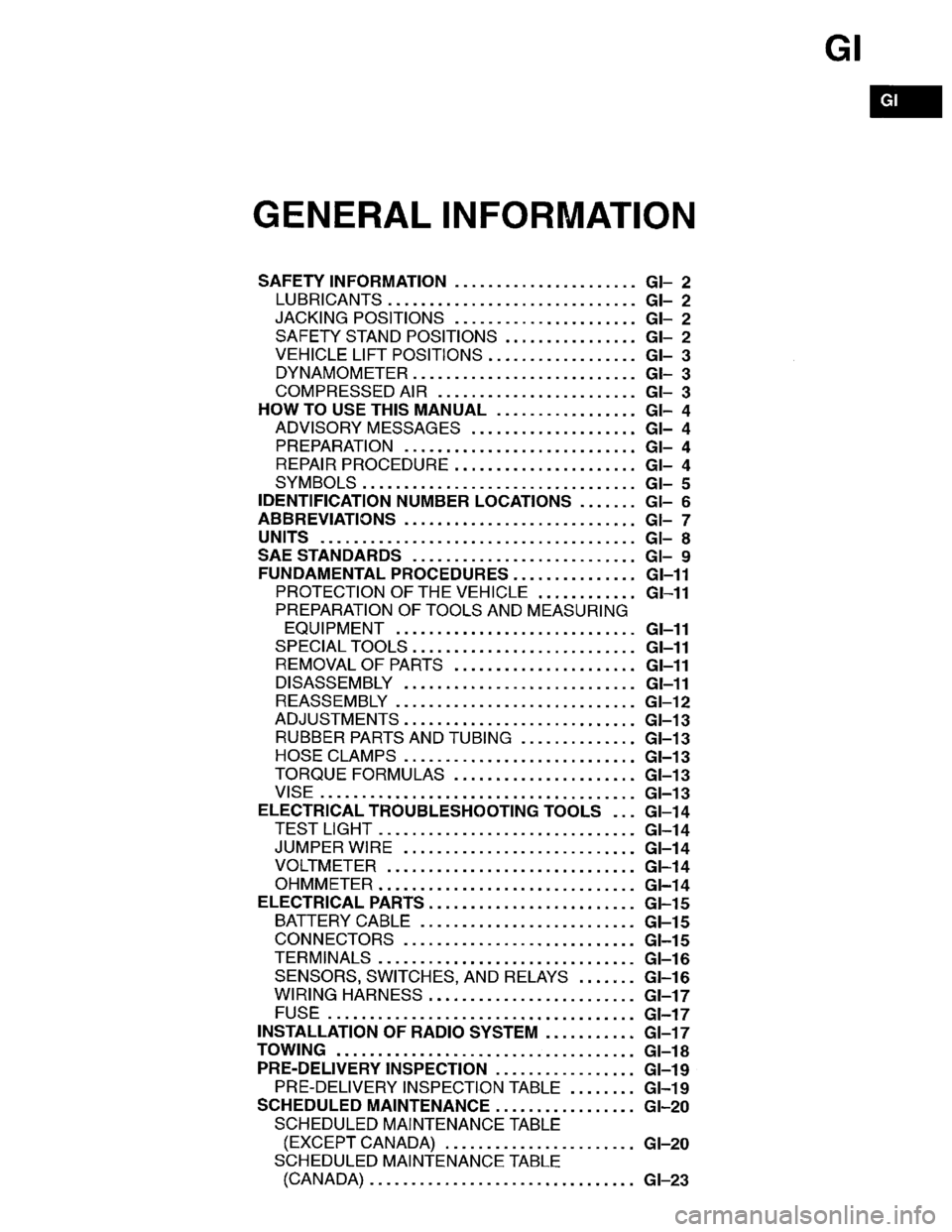 MAZDA PROTEGE 1996  Workshop Manual 