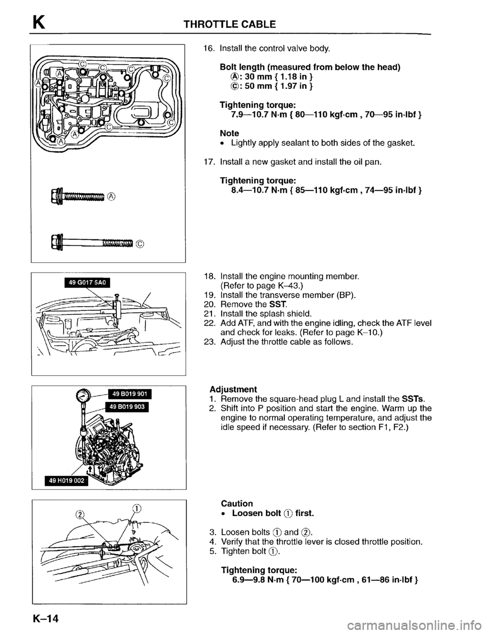 MAZDA PROTEGE 1996 Workshop Manual MAZDA PROTEGE 1996 Workshop Manual
