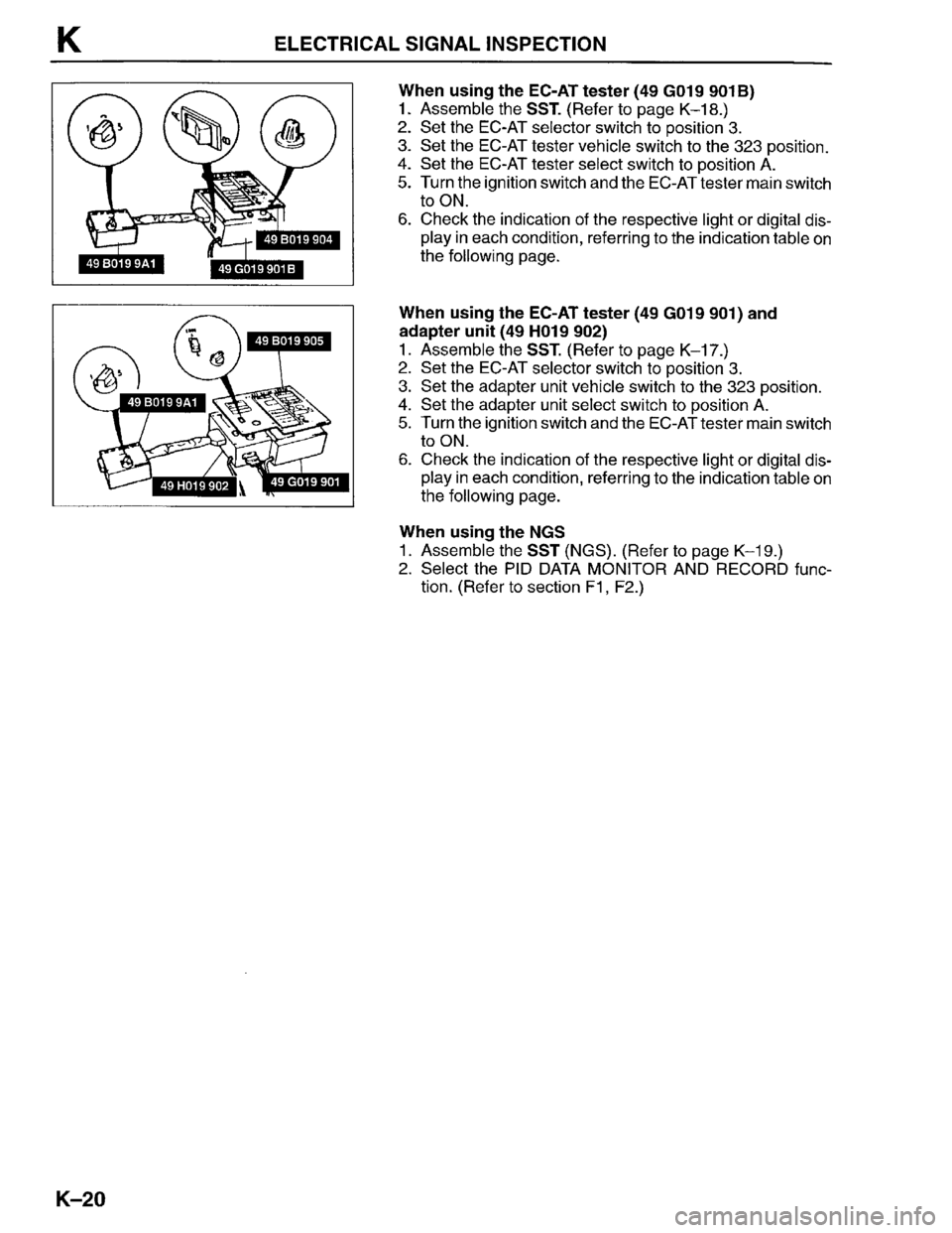 MAZDA PROTEGE 1996  Workshop Manual 
