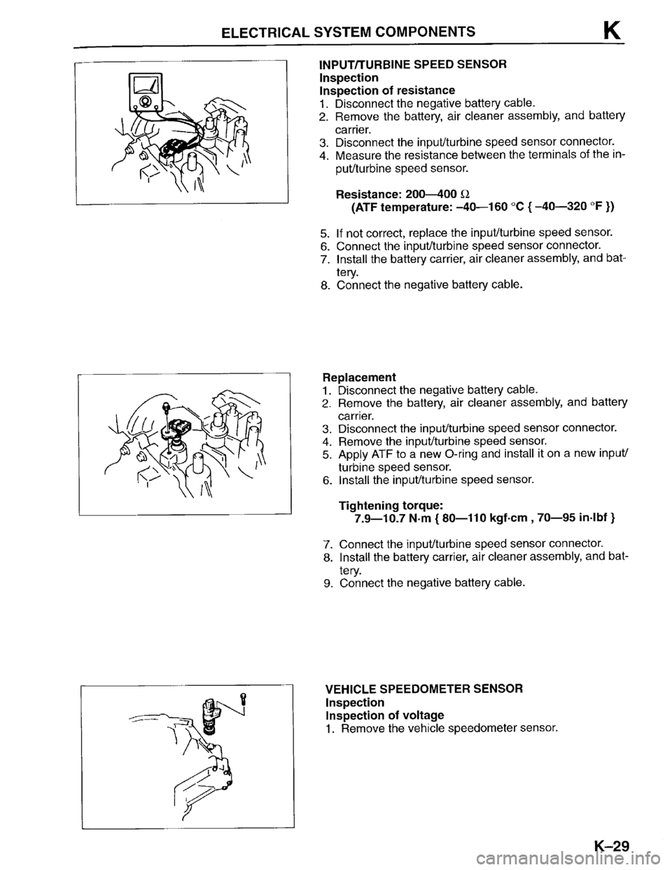 MAZDA PROTEGE 1996 Workshop Manual MAZDA PROTEGE 1996 Workshop Manual