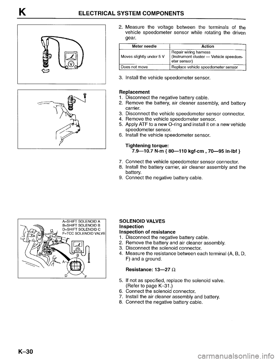 MAZDA PROTEGE 1996 Workshop Manual MAZDA PROTEGE 1996 Workshop Manual