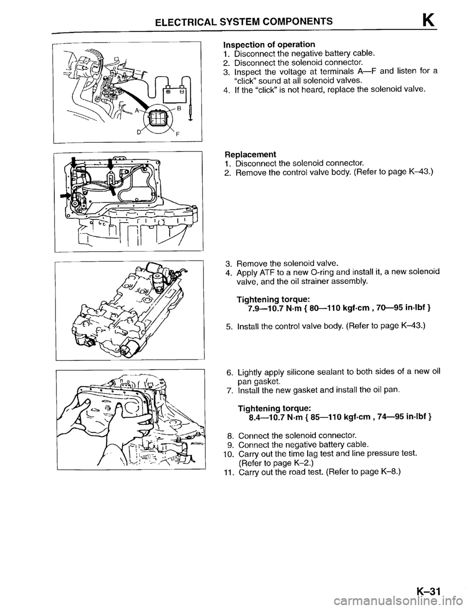 MAZDA PROTEGE 1996 Workshop Manual MAZDA PROTEGE 1996 Workshop Manual