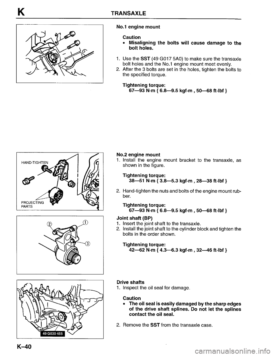 MAZDA PROTEGE 1996 Workshop Manual MAZDA PROTEGE 1996 Workshop Manual