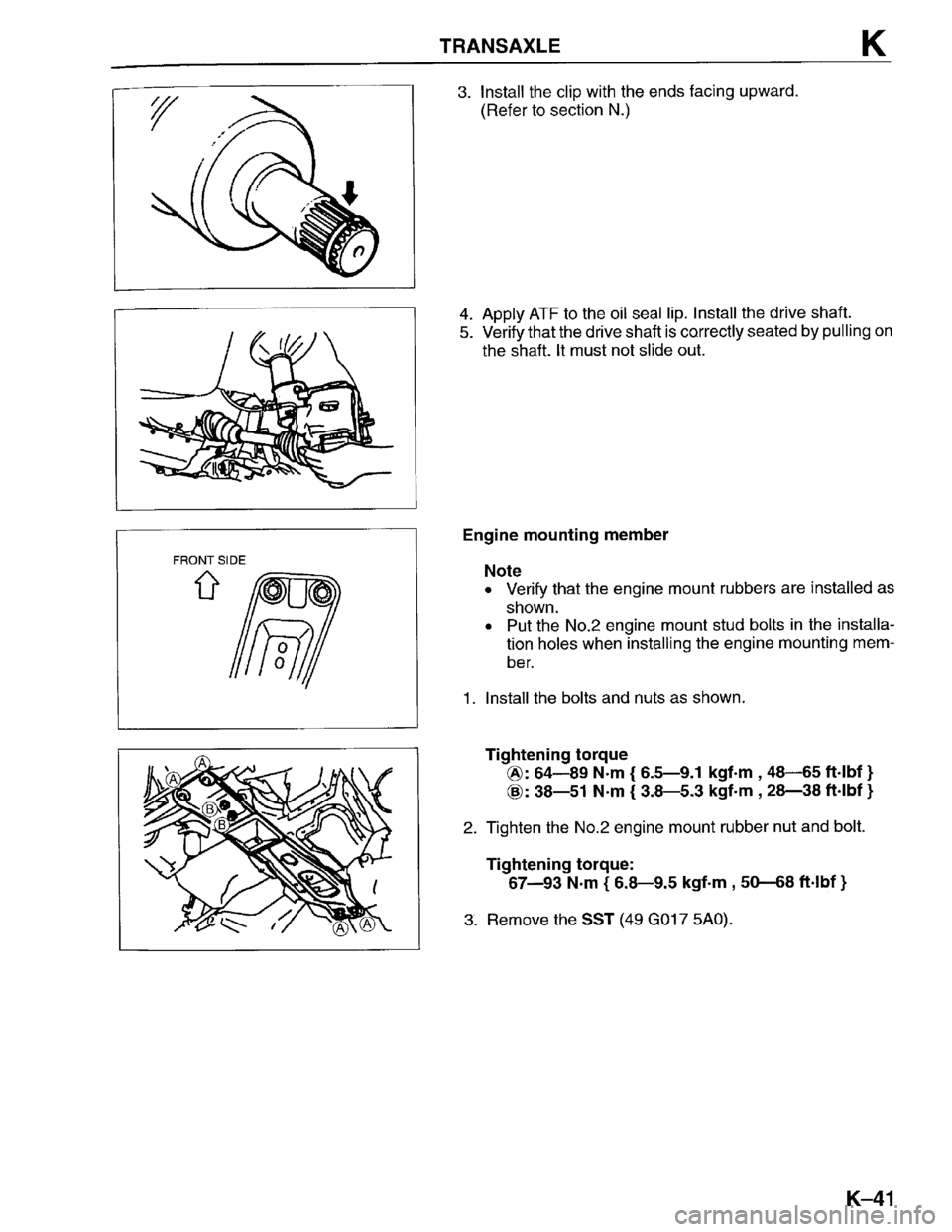 MAZDA PROTEGE 1996 Workshop Manual MAZDA PROTEGE 1996 Workshop Manual