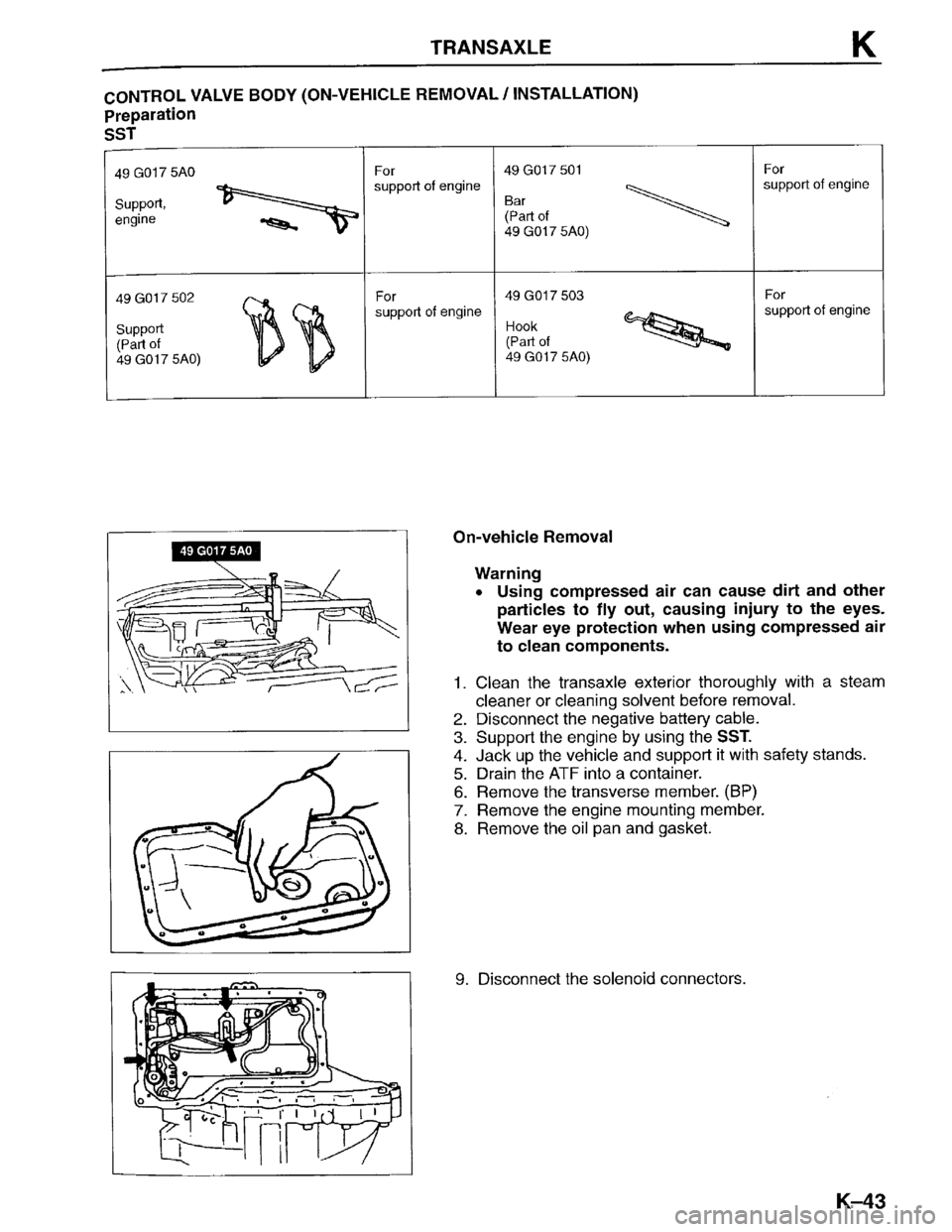 MAZDA PROTEGE 1996 Workshop Manual MAZDA PROTEGE 1996 Workshop Manual