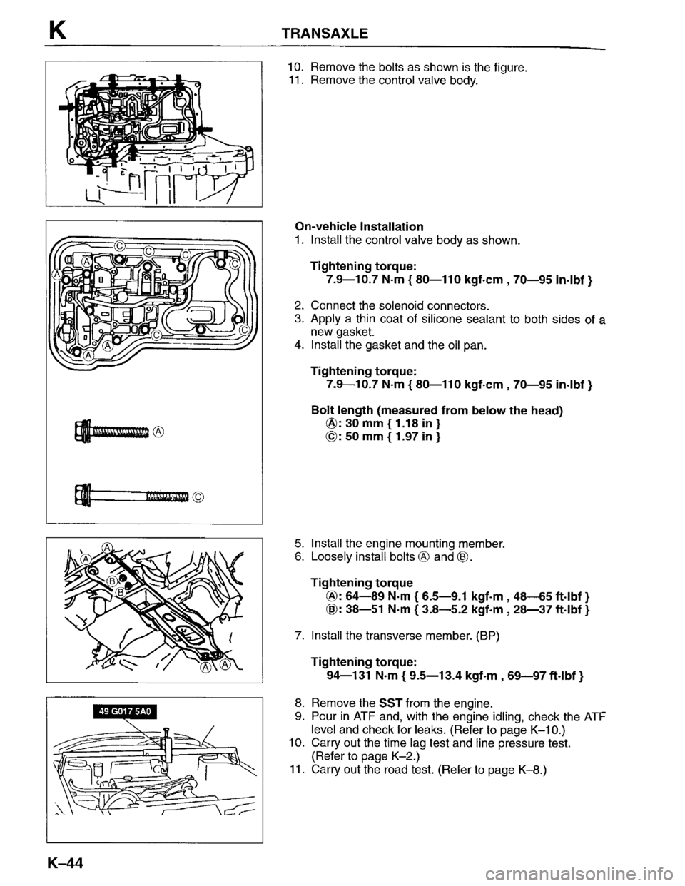 MAZDA PROTEGE 1996 Workshop Manual MAZDA PROTEGE 1996 Workshop Manual